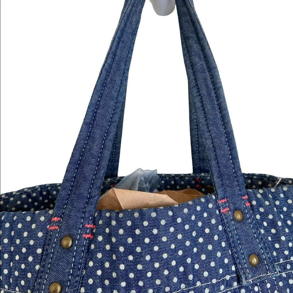 American Eagle Denim Tote Polka Dots Bag